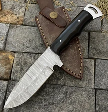 SHARD®™ Custom HAND FORGED Damascus Steel  SKINNER KNIFE With Sheath