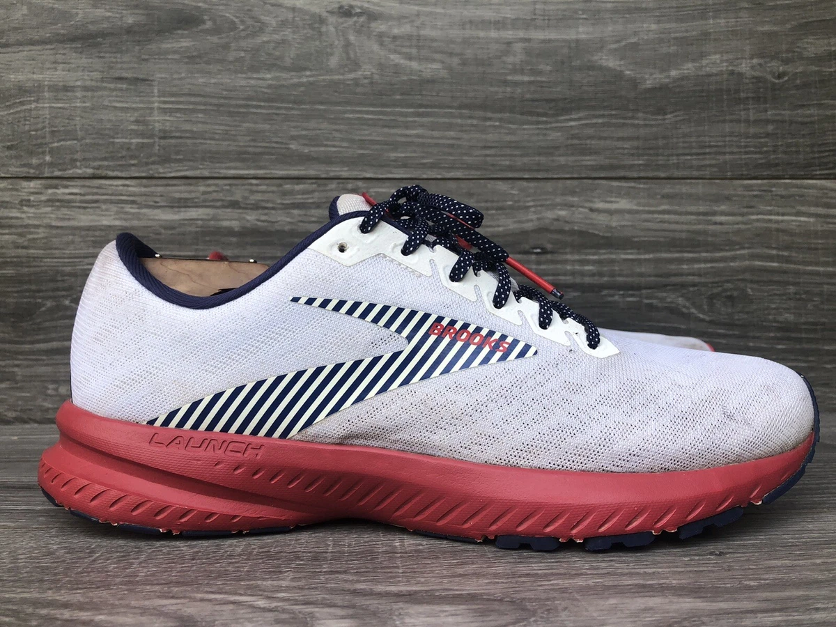 Brooks Sz 9 Launch 7 USA Red White Blue STARS STRIPES 4th July