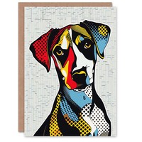 Fan Pop Art Niedlich Haustier Spaß Karte Mit Hundemotiv Geburtstagskarte