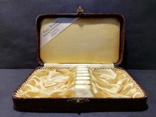 Alter leerer Besteckkasten 9,5 x 16,5 x 4,0 cm Echsenmuster "Zermann Cuxhaven"