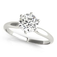 4.00 Carat Genuine Lab Grown Diamond Ring in 14K Gold CERTIFIED