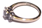14k white gold .80ct round diamond 3 stone ring 5.4g three anniversary vintage — photo 10
