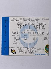 Eric Clapton Concert Ticket Original Earls Court Saturday 17th October 1998
