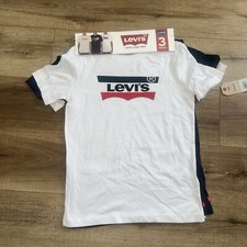 LEVI  S Youth 3-Pack Tees Set, White Tan, Navy Blue - Size L 14/16  NWT 