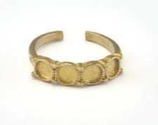 Ring Adjustable Ring Bezel - Raw brass (17.5mm 7US inner size - Adjustable )2690