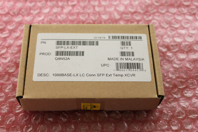 HP Aruba Enterprise 1GBe / 1000BASE-LX LC CONN SFP Q8N52A Longwave Transceiver