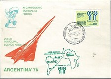 Argentina First Flight Cover Concorde Buenos Aires 1978 World Cup Futbol Soccer