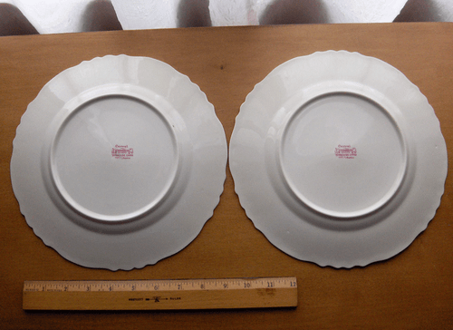 Syracuse Carvel 2 dinner plates~Federal shape~1960's~made in USA-No Reserve! - Bild 3 von 4