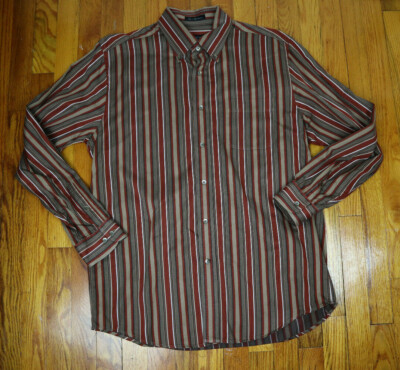 MEN'S BROWN \u0026 ORANGE STRIPED LONG 