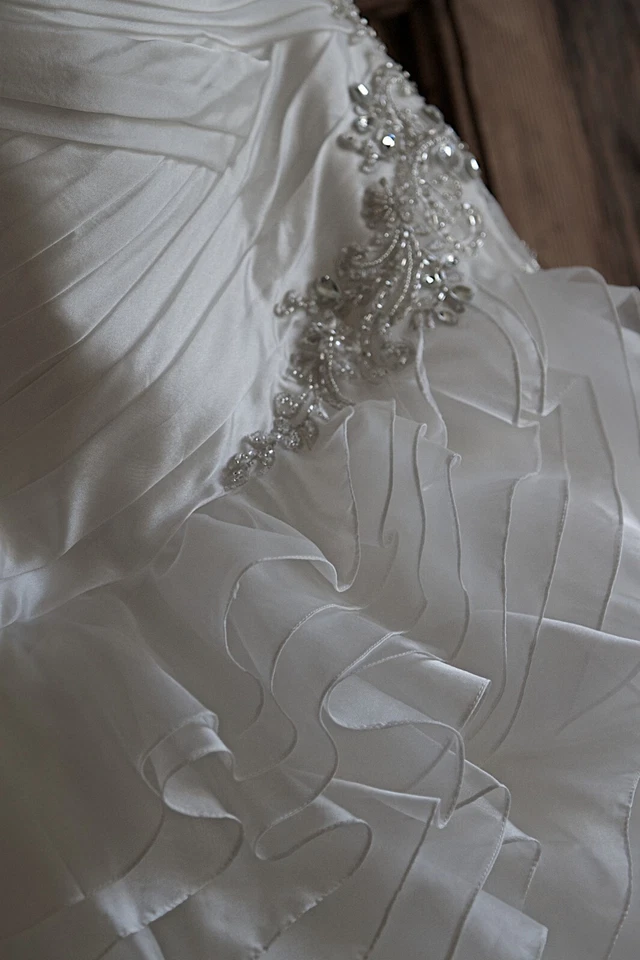 Vestido de novia y velo Alfred Angelo 2012 princesa Disney jazmín marfil talla 14 Foto 3 de 4