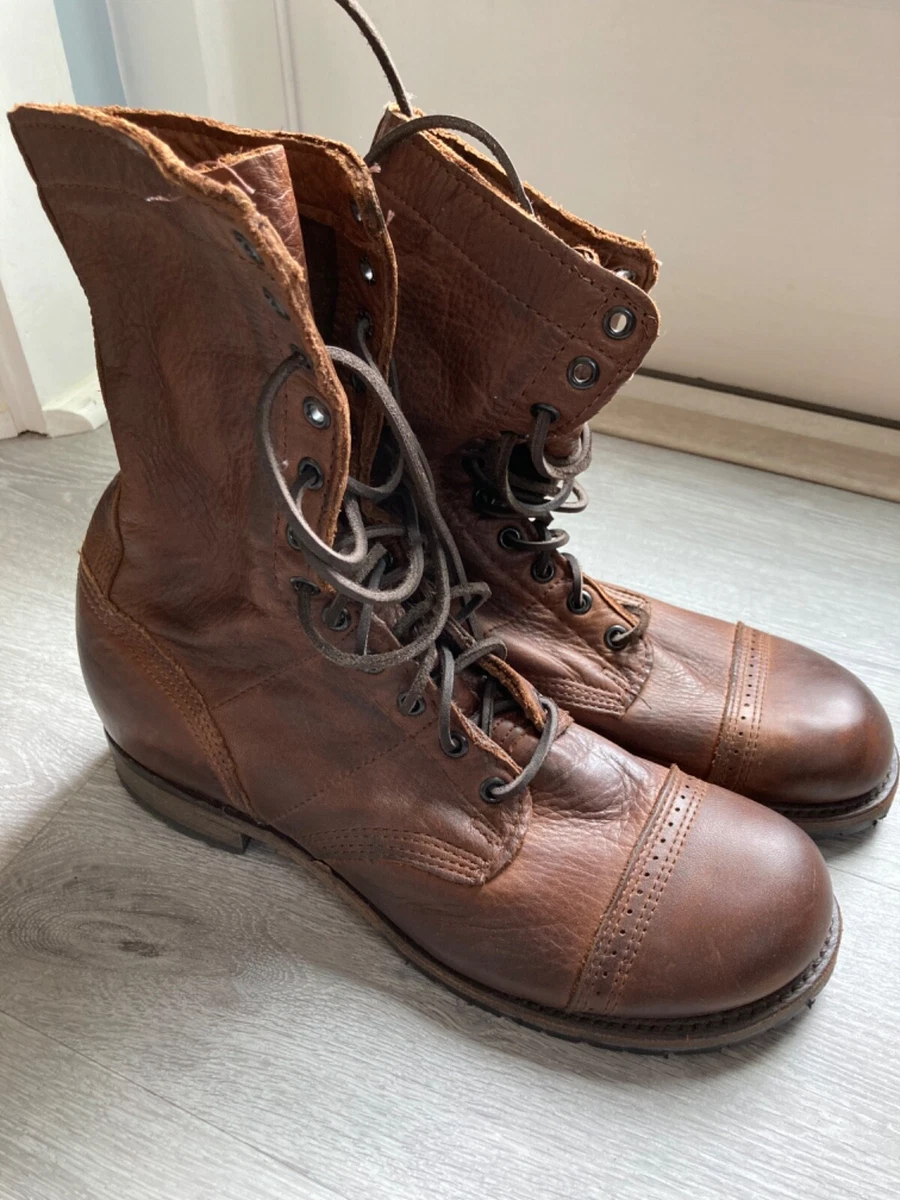 Vintage Shoe Company Brown Leather Upper Boots for Men for Sale