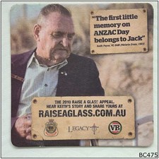 Keith Payne VC OAM Australia's Greatest Human Ever Raise A Glass Coaster (B475)