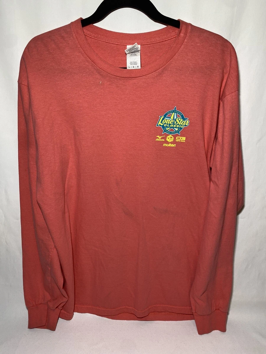Mens Large Lone Star Classic 2018 Mizuno Coral Long Sleeve L Shirt