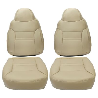 For 2000 2001 Ford Excursion Limited Tan Front Bottom & Top Leather Seat Cover