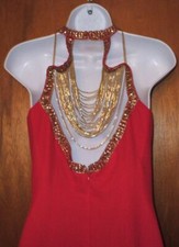 VINTAGE CIRE--RED EVENING GOWN SIZE 8 NEW RETAIL 285