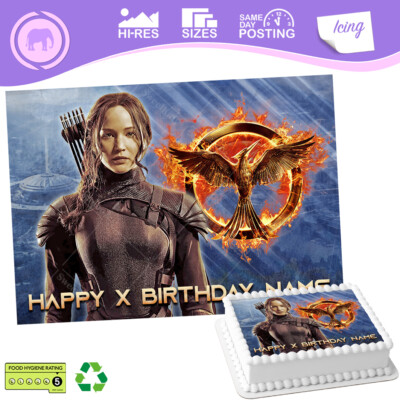 Hunger Games Tortenaufleger Dekoration Rechteck personalisierte Größen inkl. Costco