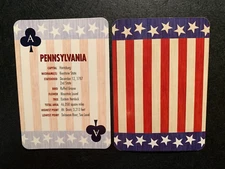 Swap Playing Cards PENNSYLVANIA  Fun State Facts ACE OF CLUBS  2007