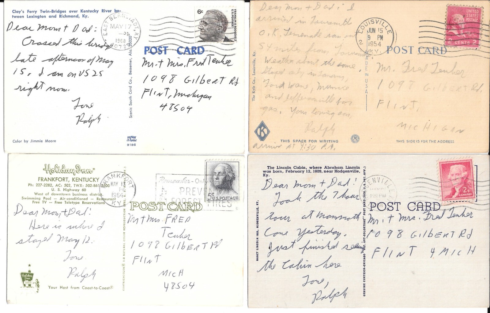 11 Vintage Postcards KENTUCKY, KY Mammoth Cave, Alexandria, Hodgenville, Others eBay