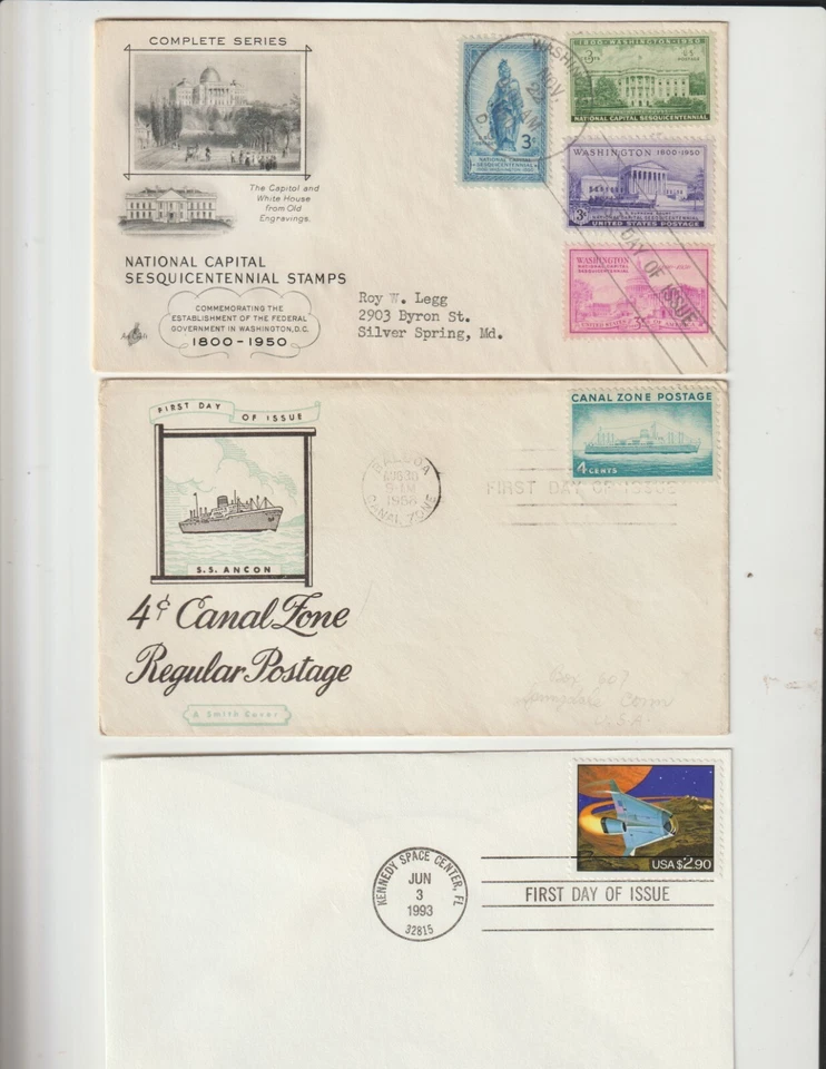 US FDC Lot of 6 Covers 1932-1993, Including better ones. Take a Look !! ++ - Image 2 of 3