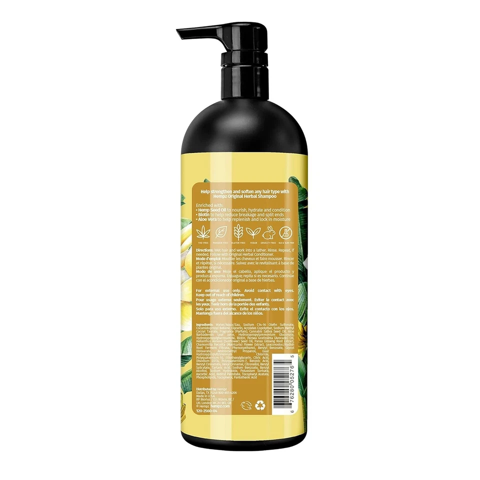 Hempz Biotin Hair Shampoo - Original Light Floral & Banana, 33.8 fl oz. - Image 2 of 2