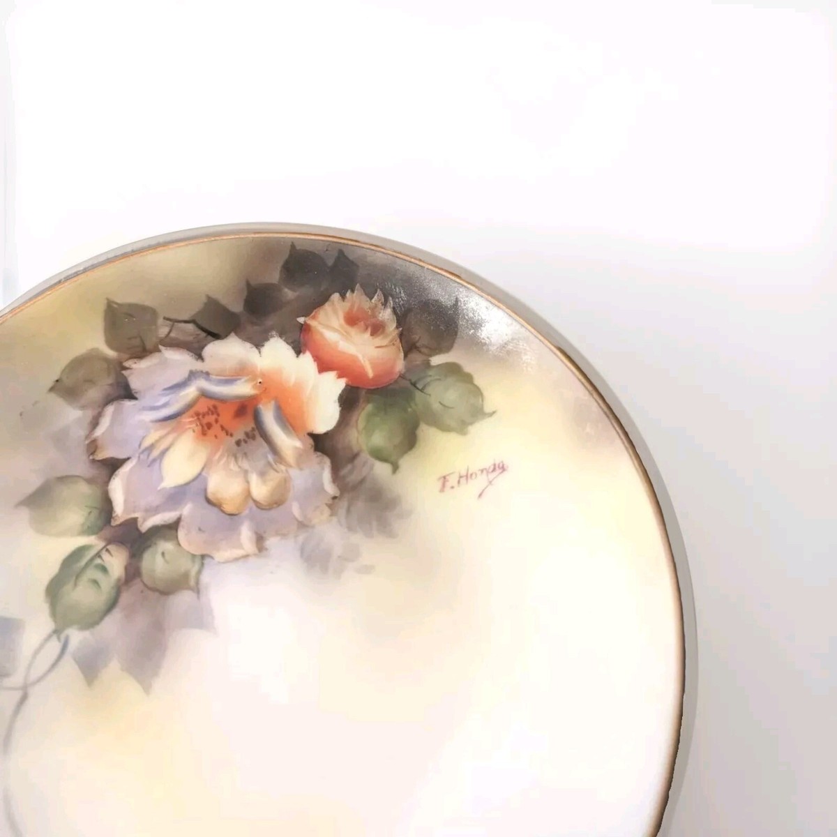 ❤️VTG, ANTIQUE FLORAL NORITAKE M HAND- PAINTED ROSES, 6-1/4