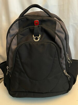 SWISSGEAR AIRFLOW BLACK & GRAY SCHOOL TRAVEL BACKPACK BAG