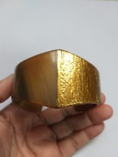 Natural Buffalo Horn Cuff Bracelet Gold Painted Horn Bracelet Jewelry Beautiful