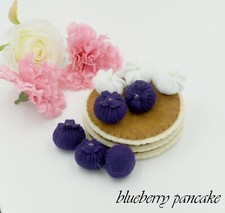 Felt food blueberry pancake, Pretend food, Play kitchen, Gift for baby,