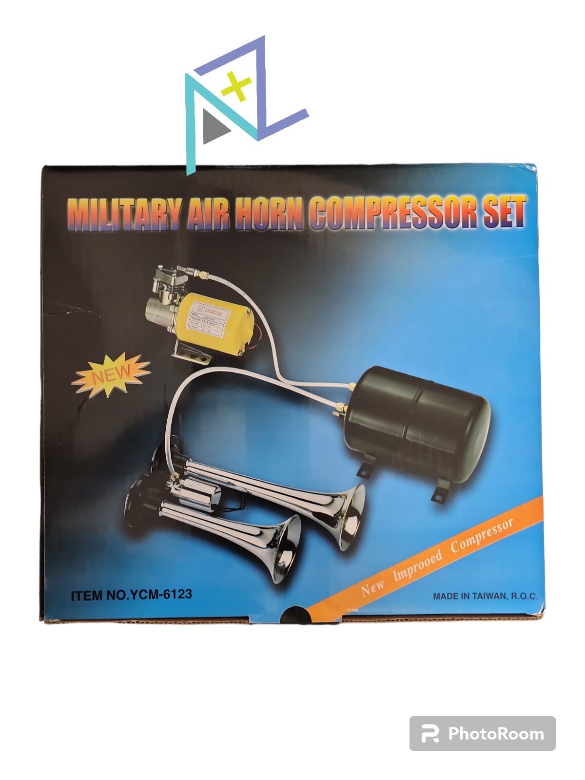 Military Air Horn Compressor Set 170 DB W / TANK eBay