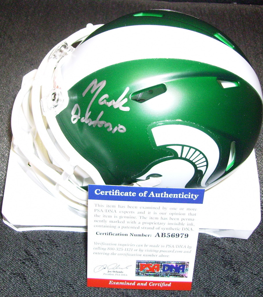 MARK DANTONIO MICHIGAN STATE SIGNED SPEED MATTE MINI HELMET PSA/DNA COA AB56979 