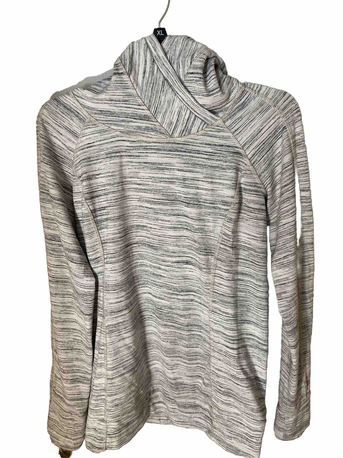 Lululemon Gray Heather Pullover Crossover Hoodie … - image 1