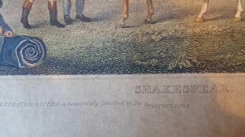 1820'S ANTIQUE ETCHING & ENGRAVING RACE HORSES - ECLIPSE & SHAKESPEAR - Picture 6 of 10