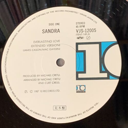 Promo SANDRA Everlasting Love JAPAN 12" SINGLE RECORD VJS-12005 w/PS ARABESQUE - Picture 3 of 7