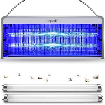CRYSTALS Electric Fly Zapper Insect Killer UV Light Indoor Home Bug Insect Mosquito 40W