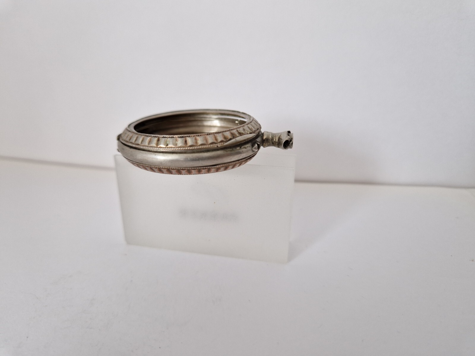 Solid Silver 0.800 Pocket  Watch Case - Open Face - image 4