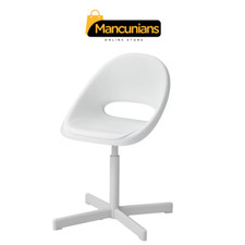 IKEA LOBERGET SIBBEN Desk Chair Height Adjustable Children's Swivel White NEW