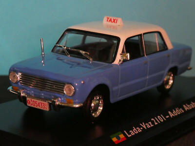 Lada-Vaz 2101 Addis-Abeba Taxi blau/weiß LHD schwarze Blende von Centauri Milan