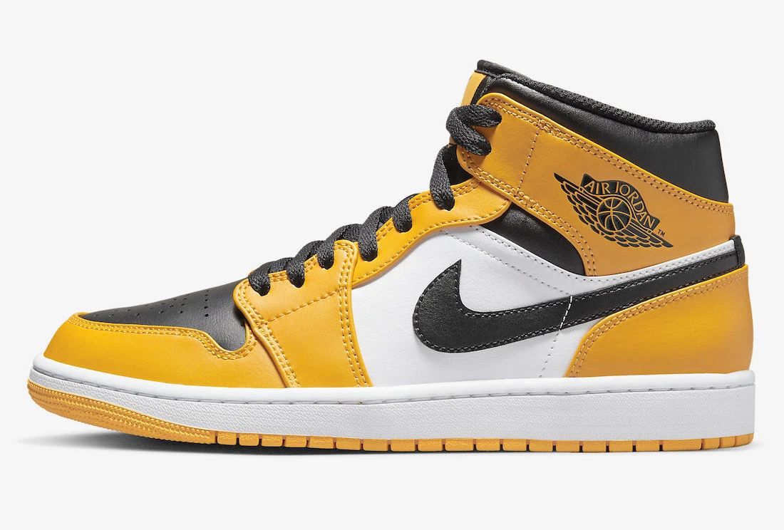 Skim gemiddelde efficiënt Nike Air Jordan 1 Mid Taxi Yellow Black White 554724-701 Mens New | eBay