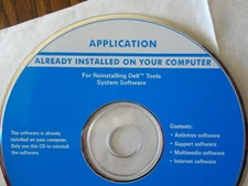 Vintage Dell Application Reinstalling Tools System Software CD P/N 6Y299 Rev A00