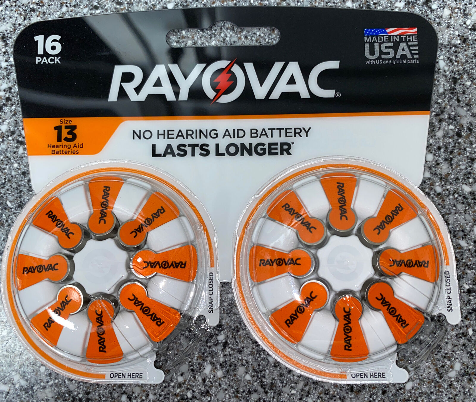 Hearing Aid Batteries Rayovac Size 13 16 Count Best By June 2024