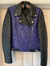 Versace Leather Biker Jacket Size 44