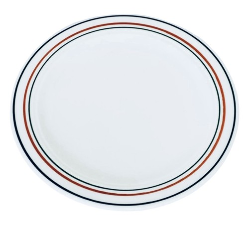 Homer Laughlin Sevilla orange grün Band Restaurant Brot & Butter Teller sehr guter Zustand