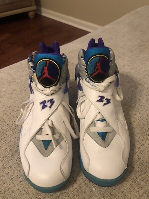 Jordan 8 Retro White Aqua 2007 (Sz 7 Women's) 316836-161 Used | eBay