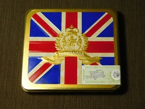 VINTAGE BRITANNIA REX SANTIAGO METAL CIGAR TIN *EMPTY*