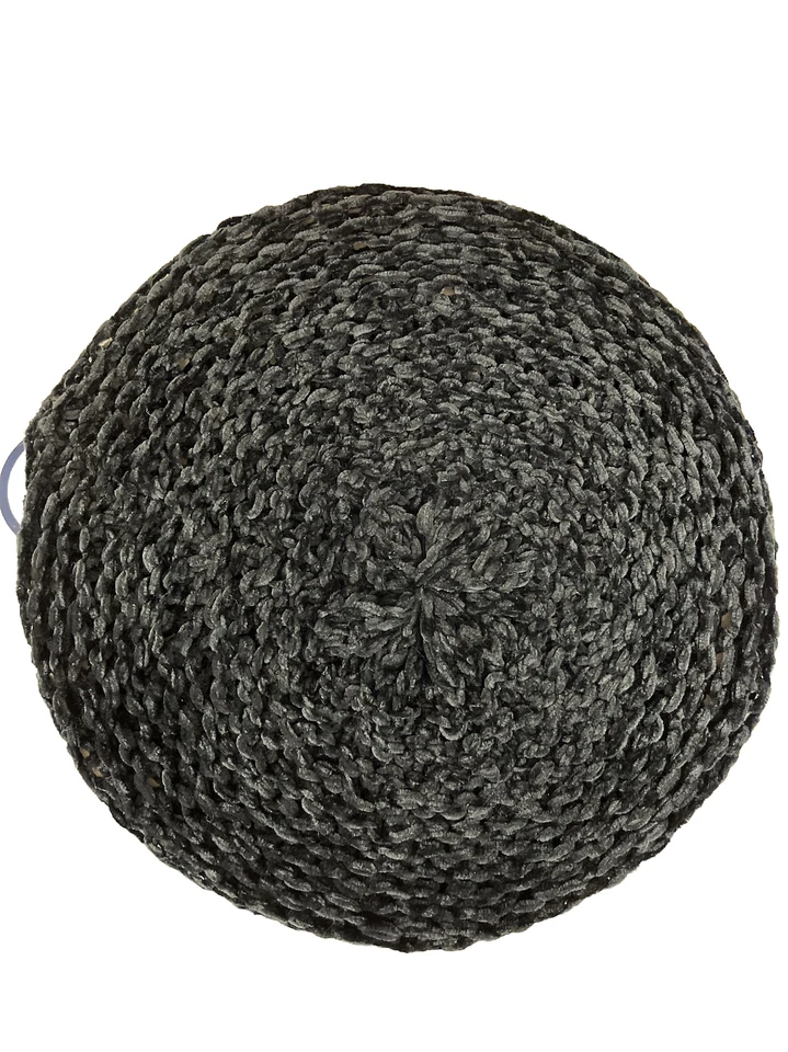 Charter Club Mujer Chenilla Suave Punto Abierto Puntada Boina Sombrero Negro Foto 2 de 4