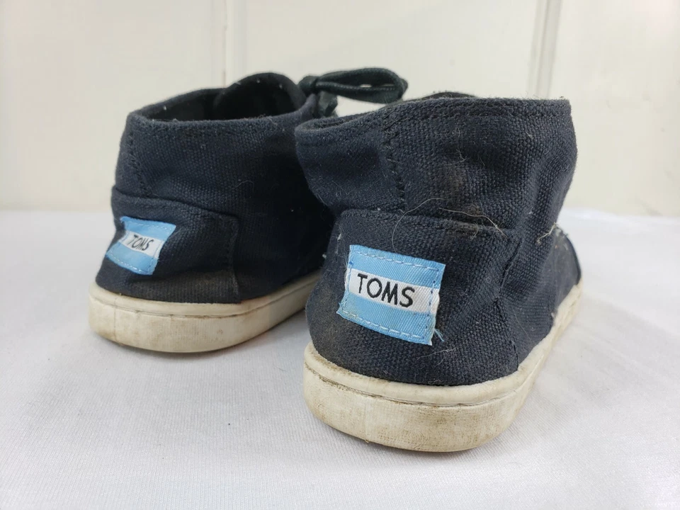 Zapatos informales TOMS juveniles negros al tobillo con cordones talla 2,5 Foto 4 de 4