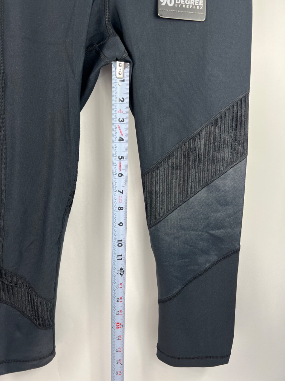 NWT 90 Degree by Reflex Leggings Women's Sz M Black High-Rise Inside Pocket