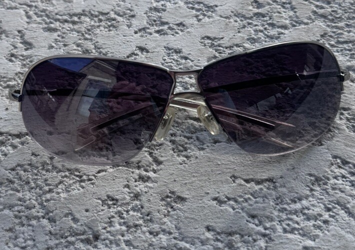 BCBGMAXAZRIA Bold Gunmetal B905 Silver Authentic Sunglasses