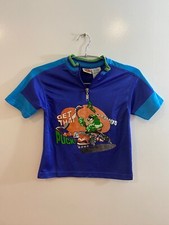 VTG Kids Looney Tunes Taz Half Zip Up Shirts Sz 5