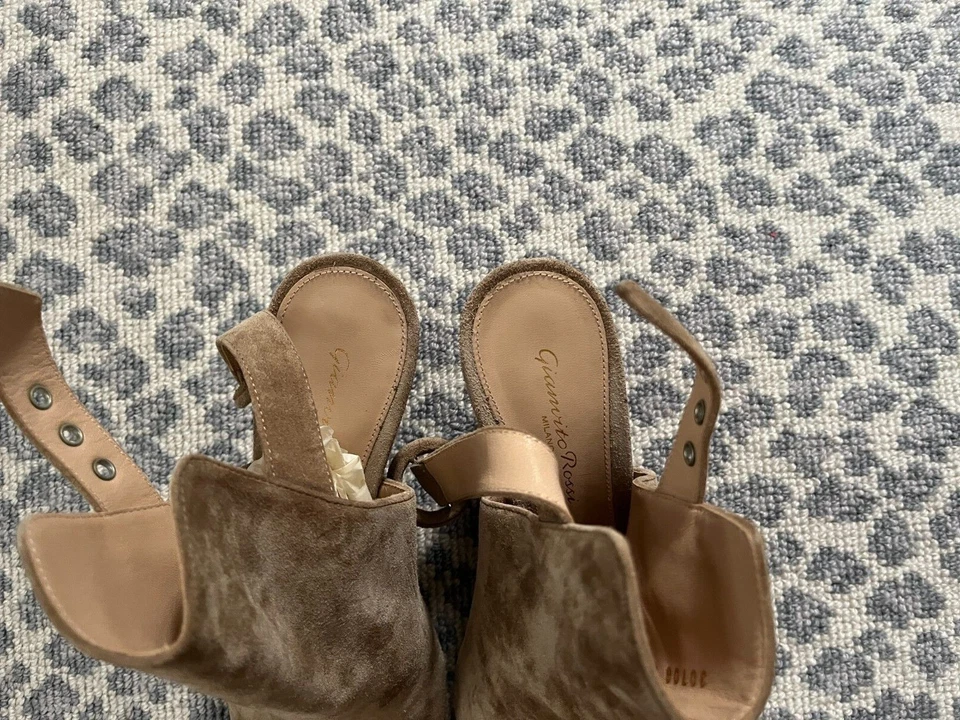 Botín de cuña Gianvito Rossi punta abierta talla 36 Foto 3 de 4